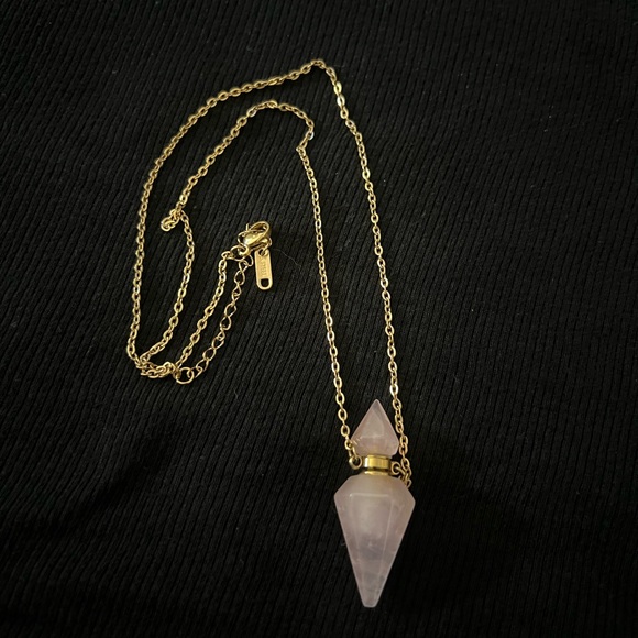 Rose Quartz Gemstone Necklace - Picture 2 of 4